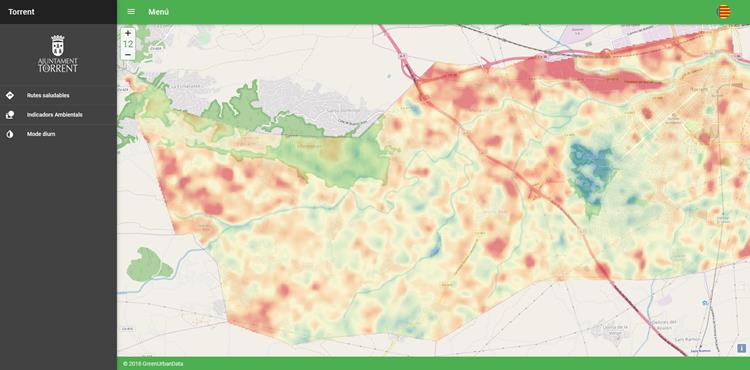 La sección Indicadores Ambientales de la web municipal permite diseñar recorridos en función del ruido y la temperatura