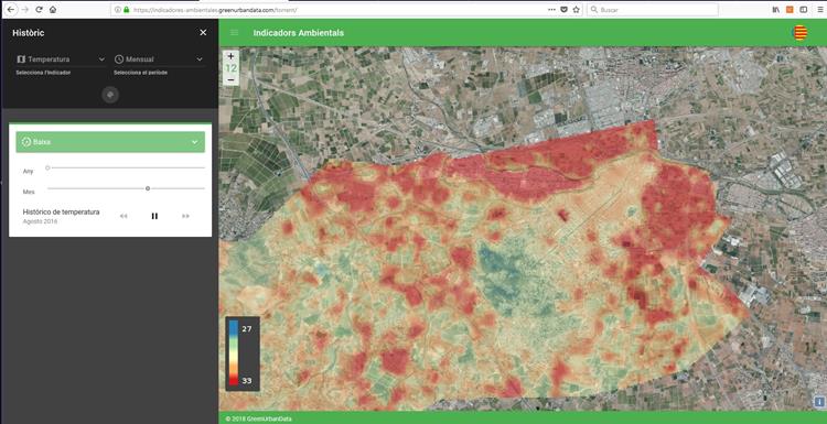 La secció Indicadors Ambientals del web municipal permet dissenyar recorreguts en funció del soroll i la temperatura