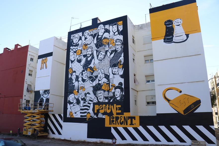 L’art urbà es manifesta a Torrent gràcies al concurs de Pintura Mural TorrentJove