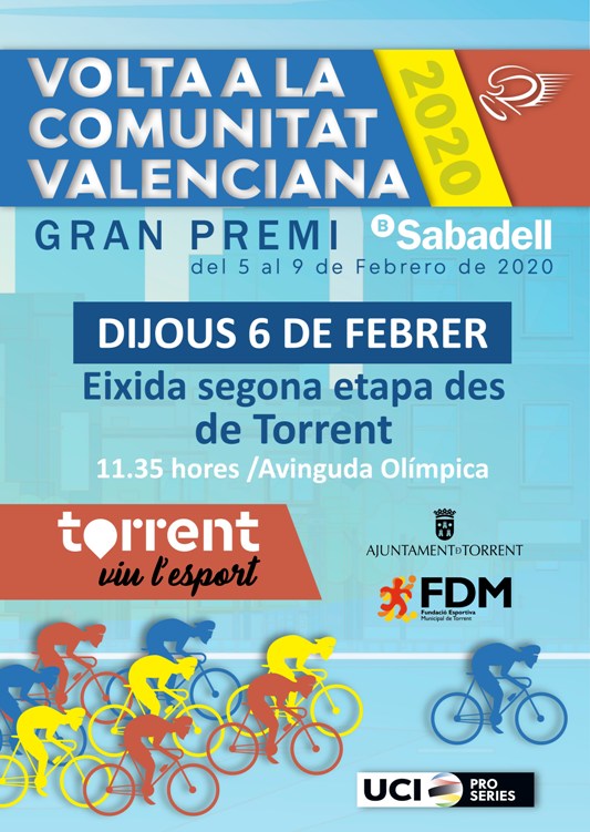 Torrent, protagonista de la segunda etapa de la Volta Ciclista a la Comunitat Valenciana
