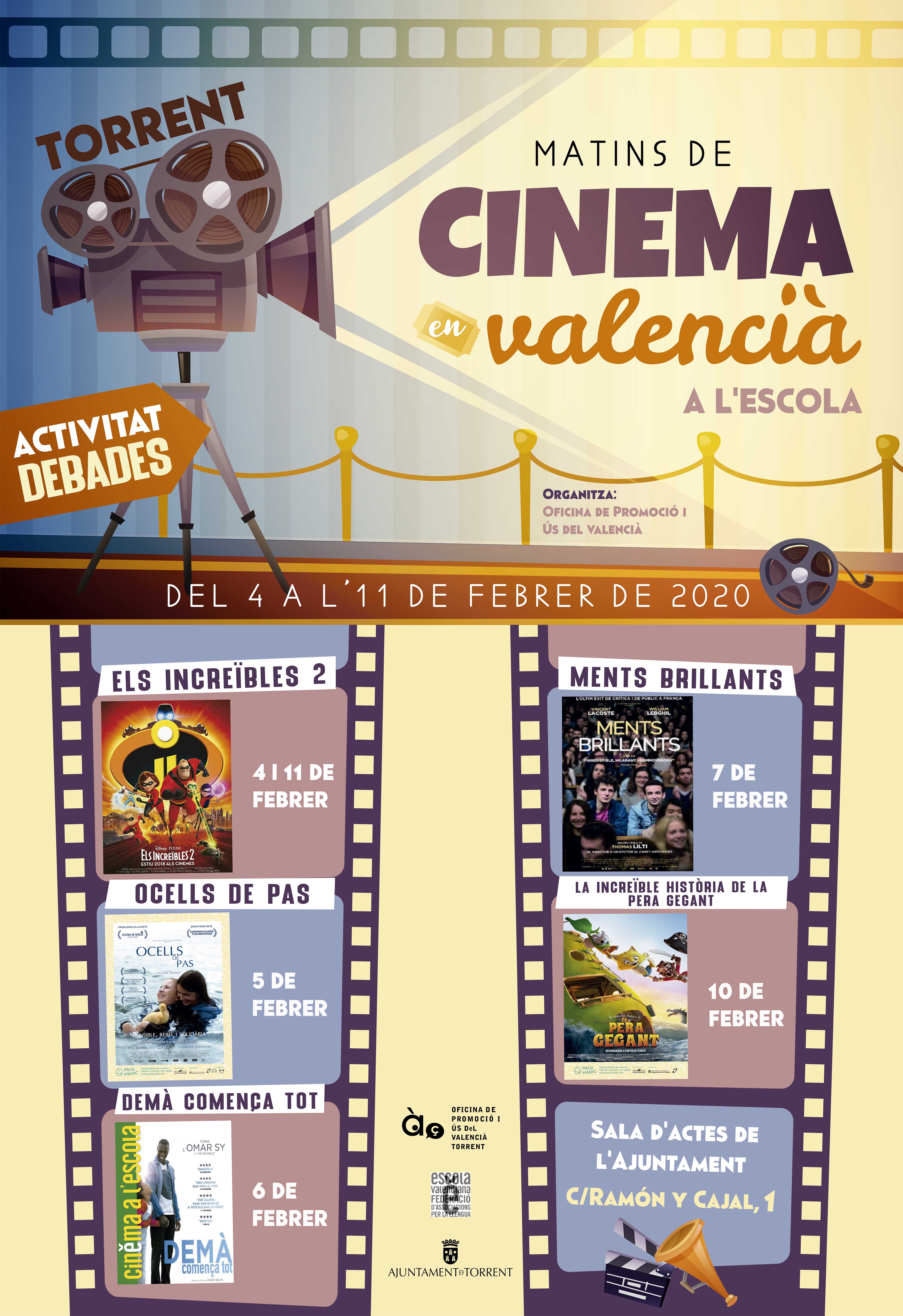 Tot enllestit per a començar “Cinema en valencià a l’escola”