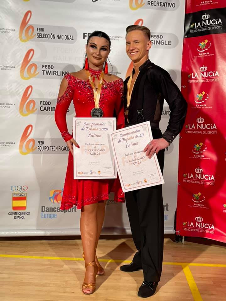 Vanesa Maroto y Maximillian Stryjski se proclaman ganadores de la Copa de Espanya de Bailes Standard en la categoría Sub 21