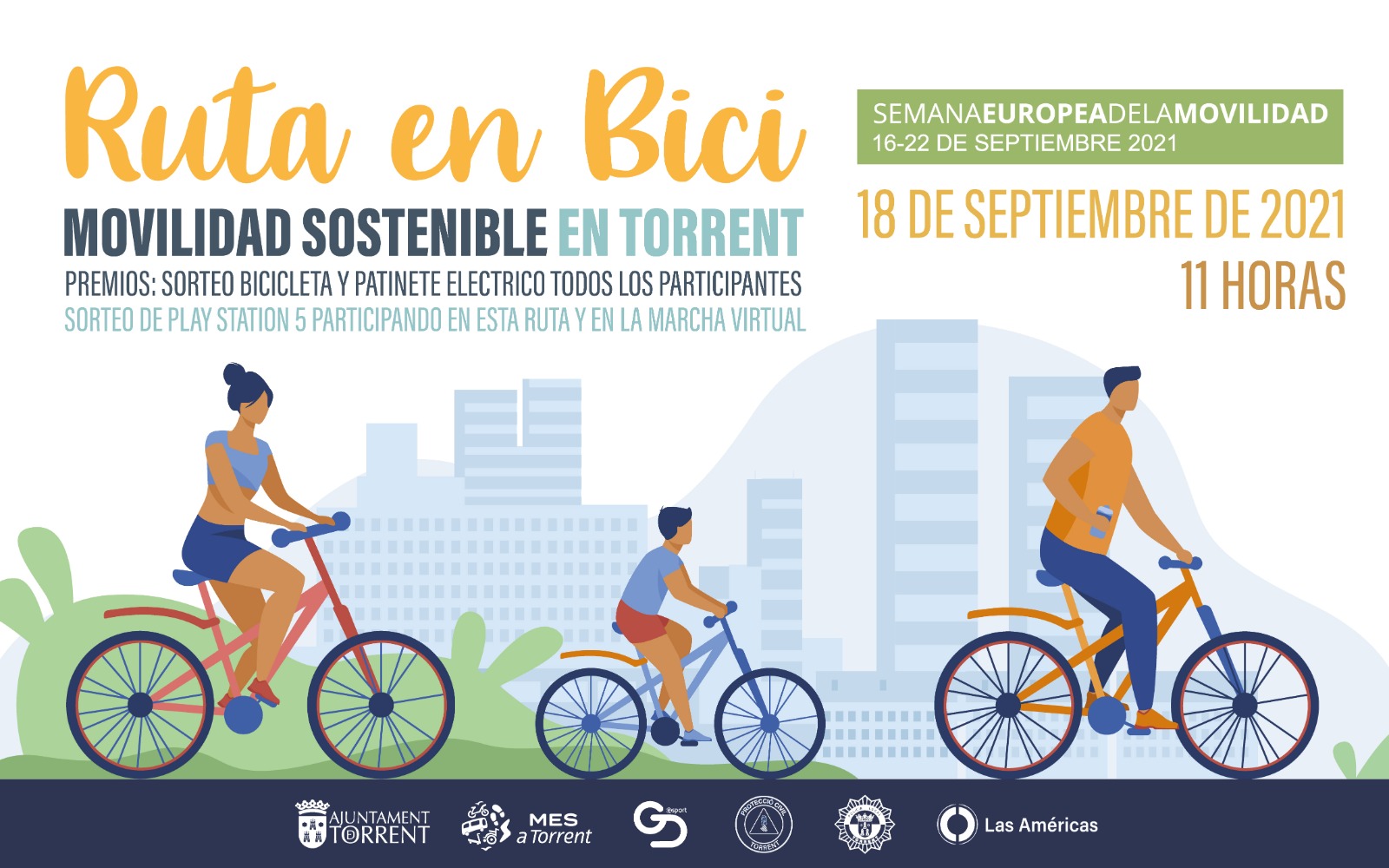 Torrent organiza la Ruta en Bici, dentro de los actos programados en la Semana Europea de la Movilidad