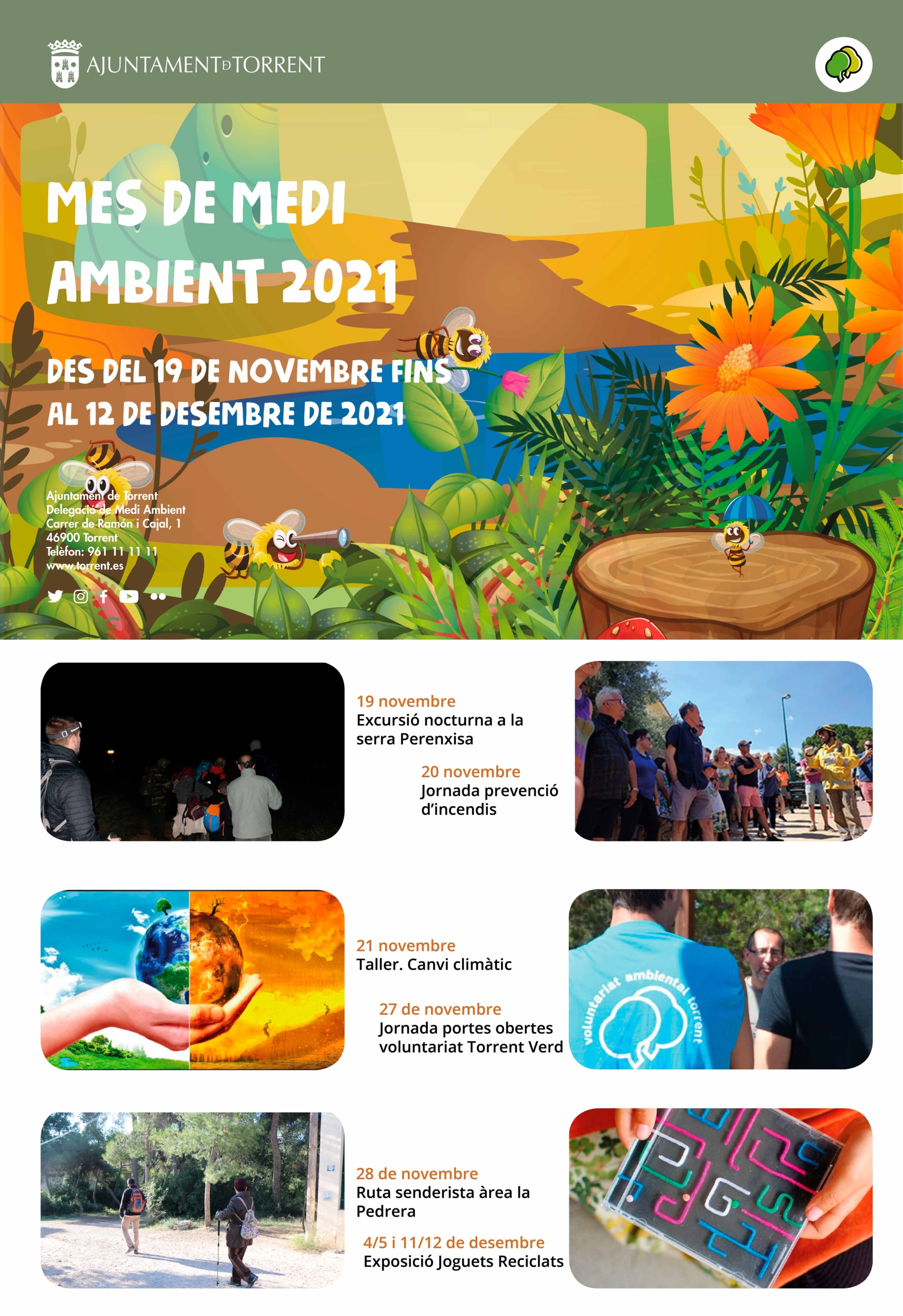 Torrent celebra el Mes del Medio Ambiente con talleres, rutas y jornadas de educación medioambiental
